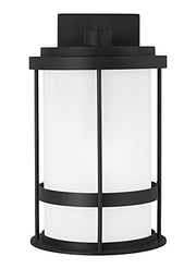 Generation Lighting 8690901DEN3-12 Wilburn One Light Outdoor Wall Lantern, Black Alternate Image.jpg