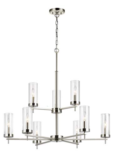 Visual Comfort Studio 3190309EN-962 Zire Nine Light Chandelier, Brushed Nickel Alternate Image.jpg