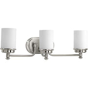 Progress P300014-009 Glide Collection Three-Light Brushed Nickel Etched Opal Glass Coastal Bath Vanity Light Alternate Image.jpg