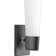 Progress P300061-031 Zura Collection One-Light Matte Black Etched Opal Glass Modern Bath Vanity Light Alternate Image.jpg