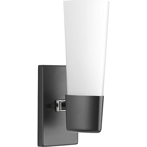 Progress P300061-031 Zura Collection One-Light Matte Black Etched Opal Glass Modern Bath Vanity Light Alternate Image.jpg