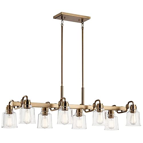 Kichler 52400WBR Aivian Eight Light Linear Chandelier, Weathered Brass Alternate Image 4.jpg