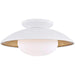 Mitzi H368601M-WH/GL Cadence One Light Semi Flush Mount, White Lustro/Gold Leaf Combo Alternate Image.jpg