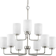Progress P400276-009 Merry Collection Nine-Light Brushed Nickel and Etched Glass Transitional Style Chandelier Light Alternate Image.jpg