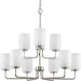 Progress P400276-009 Merry Collection Nine-Light Brushed Nickel and Etched Glass Transitional Style Chandelier Light Alternate Image.jpg