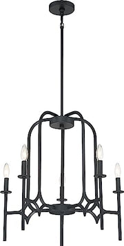 Minka-Lavery 5035-66A Muncie Five Light Chandelier, Coal Alternate Image.jpg