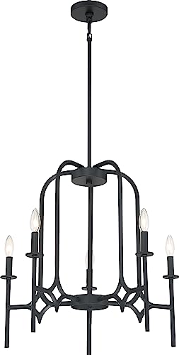 Minka-Lavery 5035-66A Muncie Five Light Chandelier, Coal Alternate Image.jpg