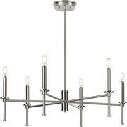 Progress P400294-009 Elara Collection Six-Light New Traditional Brushed Nickel  Chandelier Light Alternate Image.jpg