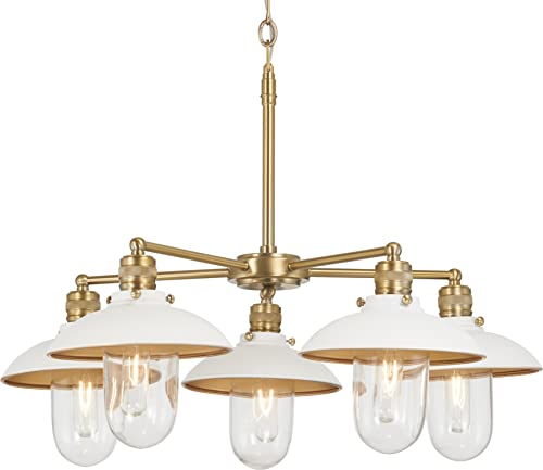 Minka-Lavery 5139-799 Downtown Edison Five Light Chandelier, White And Soft Brass Alternate Image.jpg