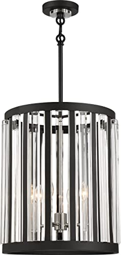 Minka-Lavery 5497-729 Majestic Splendor Four Light Pendant, Sand Coal And Polished Nickel Alternate Image.jpg