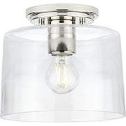 Progress P350213-104 Adley Collection  One-Light Polished Nickel Clear Glass New Traditional Flush Mount Light Alternate Image.jpg