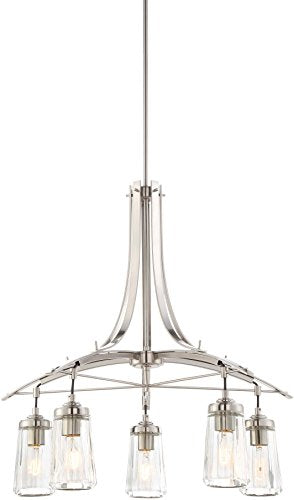 Minka-Lavery 3305-84 Poleis Five Light Chandelier, Brushed Nickel Alternate Image.jpg