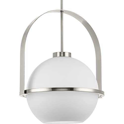 Progress P500359-009 Delayne Collection One-Light Mid-Century Modern Brushed Nickel Etched Opal Glass Pendant Light Alternate Image.jpg