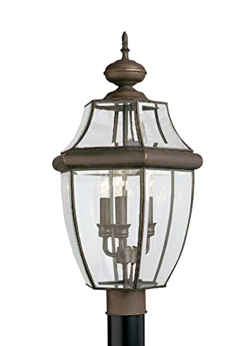 Generation Lighting 8239EN-71 Lancaster Three Light Outdoor Post Lantern, Antique Bronze Alternate Image.jpg