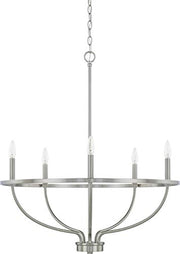 Capital Lighting 428551BN Greyson Five Light Chandelier, Brushed Nickel Alternate Image.jpg