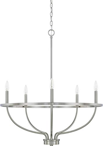 Capital Lighting 428551BN Greyson Five Light Chandelier, Brushed Nickel Alternate Image.jpg