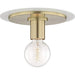 Mitzi H137501S-AGB/WH Milo One Light Flush Mount, Aged Brass/Soft Off White Alternate Image.jpg