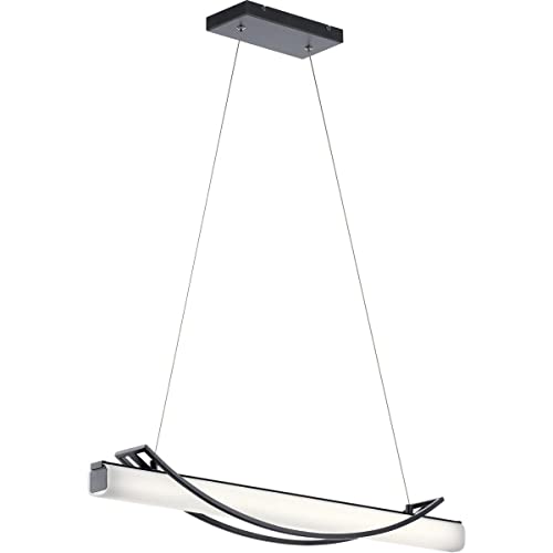 Kichler 84125MBK Rowan LED Linear Chandelier, Matte Black Alternate Image 3.jpg