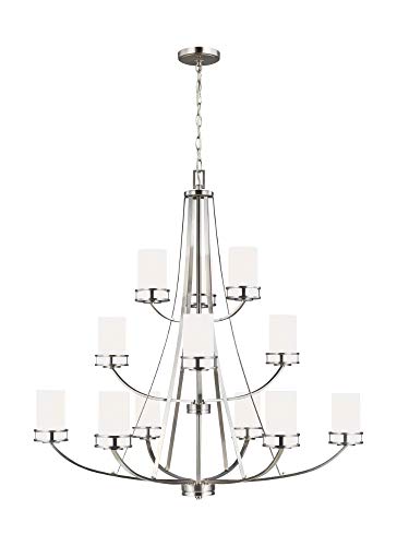 Generation Lighting 3121612EN3-962 Robie 12 Light Chandelier, Brushed Nickel Alternate Image.jpg