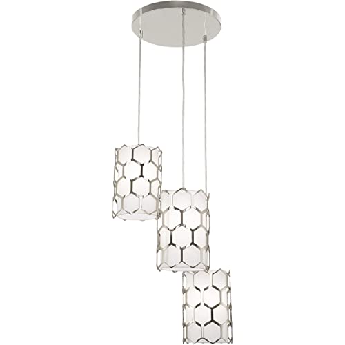 George Kovacs P1893-613 Missing Link Three Light Pendant, Polished Nickel Alternate Image.jpg