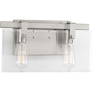 Progress P300106-009 Glayse Collection Two-Light Brushed Nickel Clear Glass Luxe Bath Vanity Light Alternate Image.jpg
