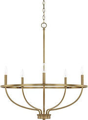 Capital Lighting 428551AD Greyson Five Light Chandelier, Aged Brass Alternate Image.jpg