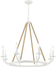 Minka-Lavery 2128-655 Lanton Eight Light Chandelier, Sand White Alternate Image.jpg