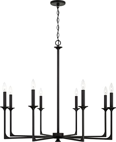 Capital Lighting 437381BI Clint Eight Light Chandelier, Black Iron Alternate Image 4.jpg