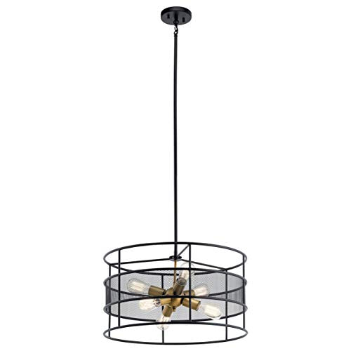 Kichler 43594BK Piston Six Light Pendant, Black Alternate Image.jpg