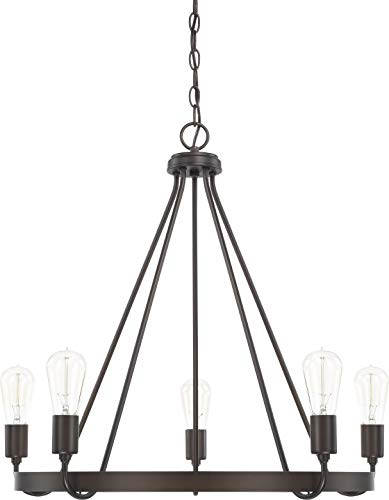 Capital Lighting 420061BZ Tanner Five Light Chandelier, Bronze Alternate Image.jpg