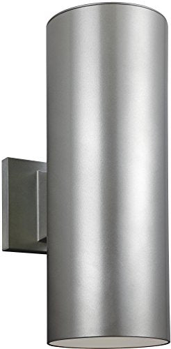 Visual Comfort Studio 8413897S-753 Outdoor Cylinders LED Outdoor Wall Lantern, Painted Brushed Nickel Alternate Image.jpg