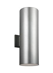 Visual Comfort Studio 8313902EN3-753 Outdoor Cylinders Two Light Outdoor Wall Lantern, Painted Brushed Nickel Alternate Image.jpg
