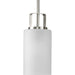 Progress P500341-009 League Collection One-Light Brushed Nickel and Etched Glass Modern Farmhouse Mini-Pendant Hanging Light Alternate Image.jpg