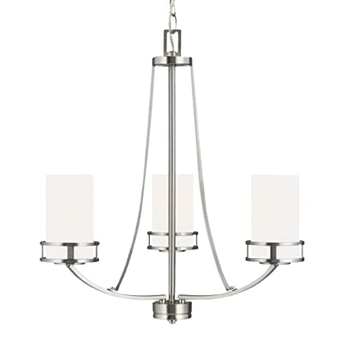 Generation Lighting 3121603-962 Robie Three Light Chandelier, Brushed Nickel Alternate Image.jpg