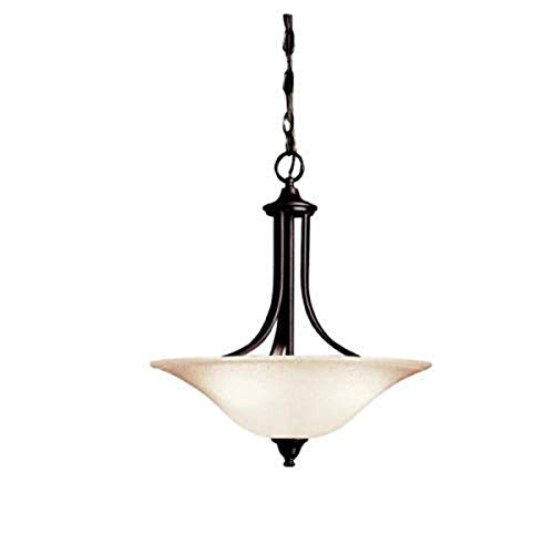 Kichler 3502TZ Dover Three Light Pendant/Semi Flush Mount, Tannery Bronze Alternate Image.jpg