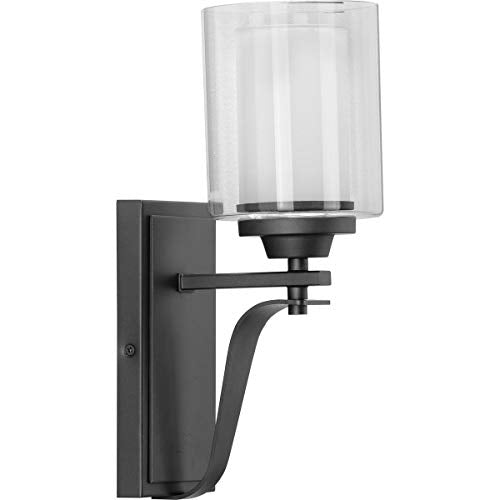 Progress P300120-143 Kene Collection One-Light Graphite Clear Glass Craftsman Bath Vanity Light Alternate Image.jpg