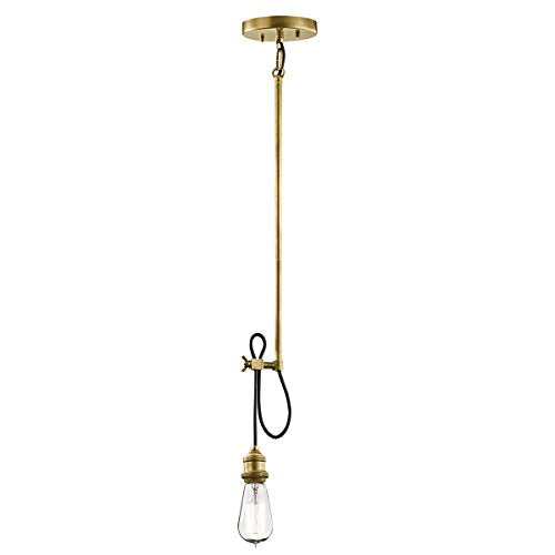 Kichler 43589NBR Rumer One Light Mini Pendant/Wall Mount, Natural Brass Alternate Image.jpg