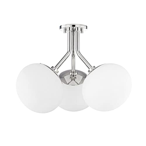 Mitzi H134603-PN Estee Three Light Semi Flush Mount, Polished Nickel Alternate Image.jpg