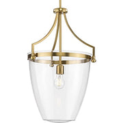 Progress P500361-109 Parkhurst Collection One-Light New Traditional Brushed Bronze Clear Glass Pendant Light Alternate Image.jpg