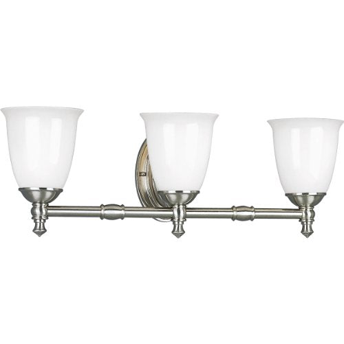 Progress P3029-09 Victorian Collection Three-Light Brushed Nickel White Opal Glass Farmhouse Bath Vanity Light Alternate Image.jpg