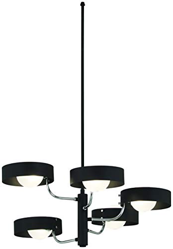 George Kovacs P1565-729 Lift Off Five Light Chandelier, Sand Coal And Polished Nickel Alternate Image.jpg