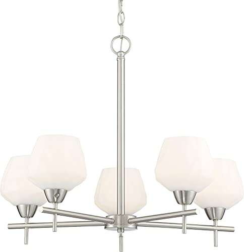 Minka-Lavery 2175-84 Camrin Five Light Chandelier, Brushed Nickel Alternate Image.jpg