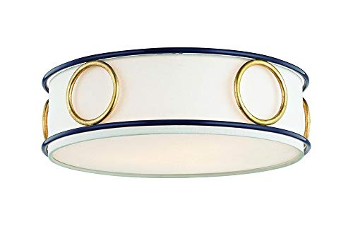 Mitzi H236503-GL/NVY Jade Three Light Flush Mount, Gold Leaf/Navy Alternate Image.jpg