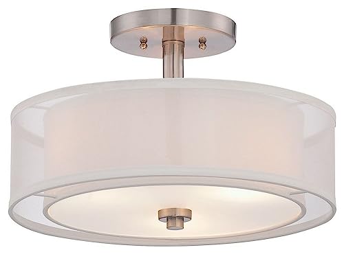 Minka-Lavery 4107-84 Parsons Studio Three Light Semi Flush Mount, Brushed Nickel Alternate Image.jpg