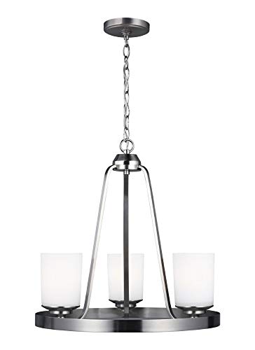Generation Lighting 3130703EN3-962 Kemal Three Light Chandelier, Brushed Nickel Alternate Image.jpg