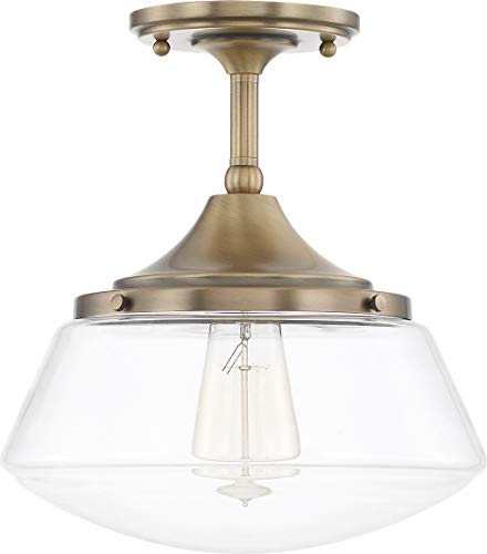 Capital Lighting 3533PN-134 Schoolhouse One Light Semi-Flush Mount, Polished Nickel Alternate Image.jpg