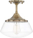 Capital Lighting 3533PN-134 Schoolhouse One Light Semi-Flush Mount, Polished Nickel Alternate Image.jpg