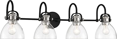 Minka-Lavery 3364-572 Monico Four Light Bath, Coal w/Polished Nickel Highlights Alternate Image.jpg