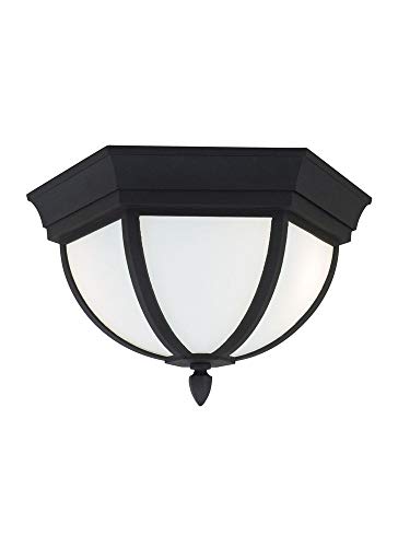 Generation Lighting 79136-12 Wynfield Two Light Outdoor Flush Mount, Black Alternate Image.jpg