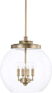 Capital Lighting 321142AD Mid Century Four Light Pendant, Aged Brass Alternate Image.jpg